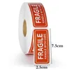 150/500pcs Roll 2.5*7.5cm Packing Warning Adhesive Stickers Handle With Care Label For Bag Box