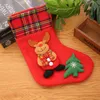 2020 Christmas stocking 24 styles Cute Candy Gift bag snowman santa claus deer bear santa sack christmas ornaments pendants