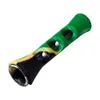 Moda Horn Cigarro Cigarro Forma FDA Silicone Vidro De Fumar Tubo de Erva 20mm Um Hitter Dugout Tubos Tubos Tubos De Cigarro Acessórios