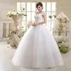Bridal z koralikami cekin krystalicznie koronkowy sukienka ślubna chwastowa Tiul Cap Rękaw długa suknia ślubna Suknia Ball Vestidos de novia