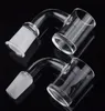 DHL 5mm Thick Clear Bottom Quartz Banger Nail with Spinning Carb Cap and Glowing Terp Pearl Ball For Oil Rigs Glass Bongs