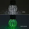 Outdoor Solar Lampy Ogród Światła Wodoodporna LED sferyczna Wisząca Lampa Night Light Stal nierdzewna Żyrandol