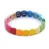 Charm Armband Shinus Emamel Tile Armband Rainbow Pärlor Multicolor Jewelry Boho Summer Beach Accessories Handgjorda Jewellery1214D