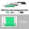 Zuochen PO Studio Bakgrundsstöd Stand Kit Black White Green Screen Bakgrund SET4753918