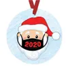 Nieuwe 2021 Masker Ornament DIY Snowman Toiletpapier Hanger Kerstboom Hanger Kerstdecoratie Kerstcadeau Ornament