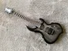 Custom FRX CTM Guitar SEE THRU BLACK SUNBURST Trans Black Grey Quilt Top Seymour Duncan Pickups Electric guitars