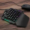 HXSJ Mini Einhand-Mechanische Gaming-Tastatur 35 Tasten Bunte Hintergrundbeleuchtete Spieltastaturen Für PC-Computer Android V100