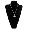 Iced Out Rhinestone Gold Hiphop Jewelry For Men Mini Star Charm Pendant Necklaces Pop Street Style Hip Hop ACcessories Whole207i