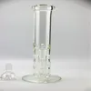 hookah diameter 50mm glas bong transparent vattenrör dubbel honungskaka perc hög kvalitet 12 tum långa bongs