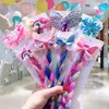 Kids Girls Colored Braids Wig Hair Band Rings Unicorn Rainbow Sequined Glitter Braid Wigs Hair Bow Ponytail Holder Circle for Party D82705