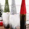 Uzun Şapka Noel Cüceler Şarap Şişesi Topper Kapak İsveçli Tomte Dekoratif Şişe Toppers Tatil Hediye Süslemeleri JK2008XB