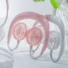 Taşınabilir Fan El Kişisel Mini Fan USB Şarj Edilebilir Boyun Fan 360 Derece Ayarlama Kafası Seyahat için Boyun Fanları Outdoor2206006