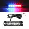 1x Red Blue 6 LED Slim 12 V 24 V 24D Strobe Light Car Moto Ciężarówki LED Side Marker Lampy Miga Lampy żarówki Ozdoby