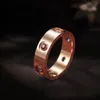 Amour Anneaux En Acier Inoxydable Bague En Or Rose Couleur pour Femmes Hommes Couple CZ Cristal Anneaux Bijoux Anillos Mujer