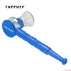 TOPPUFF Metal Glass Hand Pipe Mini Pipe Cheap Bongs Water Heady Pyrex Spoon Bowl Smoking Oil Rig Dab Burner Tobacco Portable