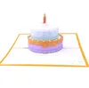 10 pezzi fatti a mano Kirigami Origami torta dolce biglietti di auguri 3D biglietto d'invito per il regalo della festa di compleanno di nozze di Natale