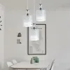 E27 moderne simple fer lustre en cristal lumières salon salle à manger verre plafonnier lustre led avec lustres en cristal suspension