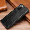 Für Samsung Galaxy Note 20 Ultra Fall Hervorragende Alligator Print Rückseite Aufkleber Aufkleber Echtes Leder Fall Für Samsung Galaxy Note 20 ul4631135