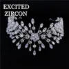 Luxury High Quality Zirconia Wedding Handmade Hair Band Bride Crown Accessories Party Jewelry Clips & Barrettes