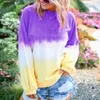 Adisputent 2020 Spring Womens Fashion Tie Dye Sweatshirt Crew Neck Tie-Dye Pullover Hoodie Female Long Sleeve Hoodie Plus Size MX200808