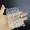 One Hitter Pipes 4 Zoll gerade Glaspfeife Smoking Tobacco Cigarette Bat OG 1 Hitter Pipes Clear Straw Tube Zigarettenfilterspitzen Dampfwalze