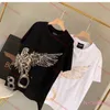 2020ss spring and summer new high grade cotton printing short sleeve round neck panel TShirt Size mlxlxxlxxxl Color black w6186035