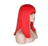 QQXCAIW короткие прямые косплей парик для женщин партии Костюм Красный Светлый Синий Зеленый Розовый Высокотемпературный волокна Синтетические парики волос