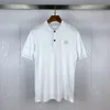 2020 erkek polo gömlek Retro marka klasik t gömlek erkek tee kısa kollu yaz Yuvarlama düz renk göğüs mektup dekorasyon tepelerini nakış