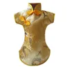 Tang klänning dekorativ fest broderi kinesisk stil non slip vin flaskan täckning2248661