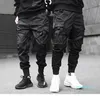 Marchwind merk hiphop jongen multi-pocket elastische taille ontwerp harem broek mannen streetwear punk casual broek jogger mannelijke dansende zwarte broek