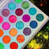 24 Farben Lidschatten-Palette Matte Pailletten Glow Bright Lidschatten Pigment Fluoreszierendes Make-up Kosmetik Pigment TSLM21365058