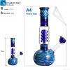 26CM 10 pouces verre bangs étoile argent bleu Vintage filtre tube plates-formes pétrolières barboteur tuyau d'eau bong narguilé