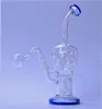 9 pulgadas Glass Bong Bubbler Fab Egg Dab Rigs Tubos de agua matrix Perc 14 mm Beaker Bongs Recycler Oil Rigs con tubo de quemador de aceite de vidrio