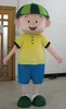 2019 korting fabriek verkoop een kleine jongen mascotte kostuum met geel shirt en blauwe broek voor volwassenen om te dragen
