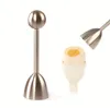 Ze stali nierdzewnej Jajko Opener Deponer Eggs Topper Cutter Otwieracz Metal Gotowane Surowe Jajko Otwarte Narzędzia Kreatywny Kitchen Egg Tools SN1397