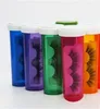 Portable False Eyelashes Plastic Bottles With Lid Clear Multi Color Eyelash Packagings Boxes Pillar Shape Cosmetic Packing Bottle 5 6ad G2