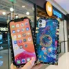 Kare kılıflar iPhone XR XS Max 11 12 13 Pro Max Darbeye Silikon Perçin Kutusu Kapak Kılıf Parmak Elmas Yüzük Standı Tutucu Dreamcatchers Telefon Kapakları