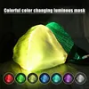 Kostenlose DHL Mode leuchtende Maske 7 Farben leuchtende LED-Gesichtsmasken für Halloween-Party-Festival-Maskerade-Rave-Maske
