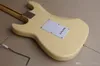 安くギターのクリームYngwie Malmsteen Stallop形のメープルの指板ビッグヘッドST 6弦電気ギタラ在庫送料無料