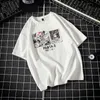 Moda em quadrinhos impressão gráfica em torno do pescoço t camisa nova chegada das mulheres dos homens camiseta verão camisetas topos camisas casuais M-5XL232a