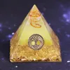 Orgonite Pyramid Tree of Life Energy The Lucky Ceregat Pyramid Energy Converter To Gather Wealth and Prosperity Resin Home Decor Ornament