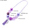 Fille enfants bijoux collier violet gland pendentif perles collier enfants fille bijoux cadeau de noël