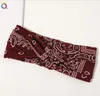 Venda quente esportes aptidão faixa de cabelo da moda cabeça de ioga caju impressão das mulheres headband acessórios para o cabelo GD518