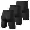 3 Pacote homens sob camadas calças curtas Moda 3D Imprimir camuflagem Athletic Tights Shorts Bottoms shorts skinny Men Bottom Bottom fundo