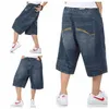 Jeans da uomo Top sportivi Taglie forti Uomo Breve stampa Lettera Uomo Casual Blu Pantaloncini di jeans leggeri Pantaloncini estivi Jean Hip Hop1