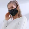 Full rhinestone 3D face mask fashion women girl shine diamond bling mouth covers anti dust windproof 5 colors