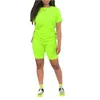 Women S Abbigliamento da 2 pezzi set da pista da pista taglie forti da donna Cropt Shorts Shorts Sumps Summer Two Outfit Casual Tracksuit