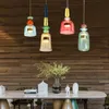 2020 New Nordic Colorful Pendant Lights Home Decorative Lighting Living Room Bedroom Indoor Glass Hanging Lamp Decor Pendant Hang Lamps