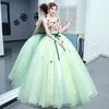 2018 Nuovo arrivo Cabdy Color Dolce abito da sera Abito da ballo principessa Fiocco Fiore fresco Moda ritagliata per prestazioni formali