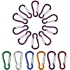 Virson 10pcs 알루미늄 합금 Carabiner 열쇠 고리 클립 야외 캠핑 열쇠 고리 스냅 훅 물병 여행 키트 등산 액세서리